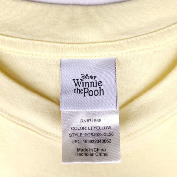 Winnie The Pooh T Shirt Medium Yellow Crochet Flower Eeyore Tigger - Picture 9 of 11